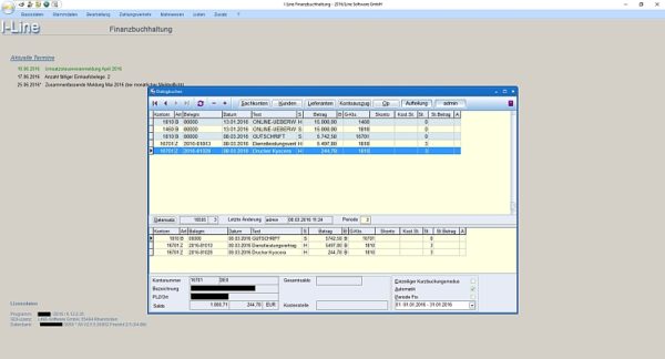 Screenshot von GDI Fibu Software